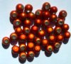 40 6mm Round Orange Miracle Beads